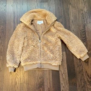 BB Dakota Fuzzy Zip Up Bomber Style Jacket
